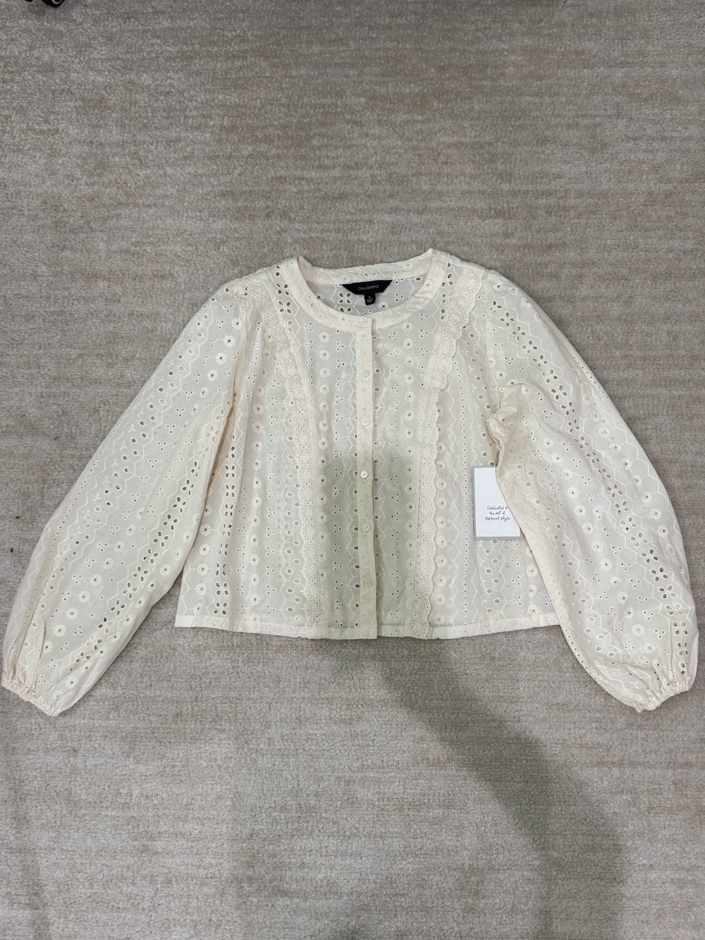 Embroidered Eyelet Blouse